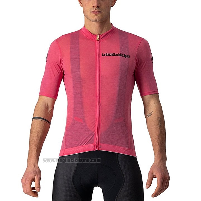 2021 Abbigliamento Ciclismo Giro d'Italia Rosa Manica Corta e Salopette